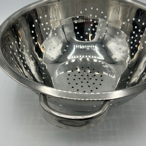 LARGE STAINLESS STEEL SILVER STRAINER COLANDER - Picture 4 of 5